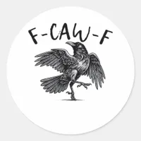 F-Caw-F Essential Retro Classic Classic Round Sticker