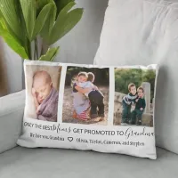 Best Moms Get Promoted to Grandma 3 Photo Lumbar Pillow