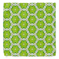 Modern Lime Green Hexagon Geometric Pattern Bandana