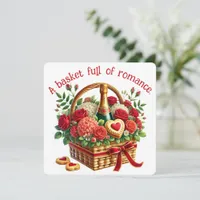 A Basket Full Of Romance - Valentine's Day Card