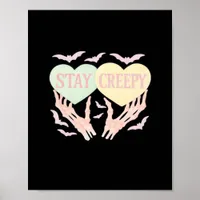 Creepy – Skeleton Hand Holding Hearts Sweet And Sp Poster