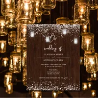 BUDGET Rustic Mason Jar Wedding Invitation