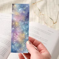 Golden Fireworks on Blue and Pink Sky Bookmarks