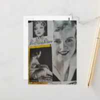 Pretty as a Picture Vintage Ads Collage Postcard