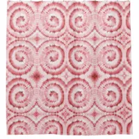 Unique Red Swirl Pattern Shower Curtain