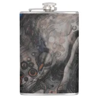 Brown and Orange Modern Art   Flask