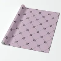 Mauve and Black Vintage Pattern Wrapping Paper