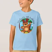 Bear in Grassland Kids Birthday Yard Sign T-Shirt