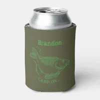 Carp On Fisherman Funny Fishing Saying Can Cooler