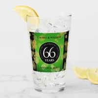 Elegant 66th Titanite Wedding Anniversary Glass