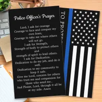 Thin Blue Line Police Officer Prayer Bulk Business Card