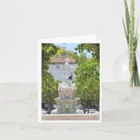 Greeting Card - Neptune Statue in the Park