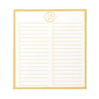 Monogram To Do List Minimalist Yellow Name Notepad