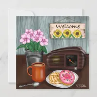 Welcome, Sunflowers, Donuts and Coffee