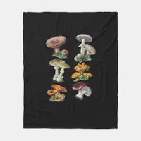 Cottagecore Mushrooms Goblincore Aesthetic Mushroo Fleece Blanket