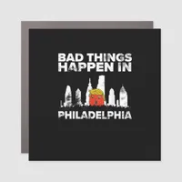 Bad Happen Philadelphia Halloween Spooky Trumpkin Car Magnet