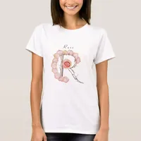 Rose Monogram R T-shirt : Nature's Elegance