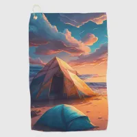 Camp at Sunrise Golf Towel