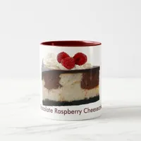 Chocolate Raspberry Cheesecake Two-Tone Coffee Mug