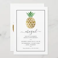 Pineapple Summer Birthday Invitation