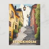 Travel to Stockholm Sweden Postcard