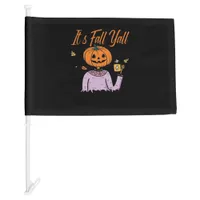 It’s Fall Y’all Funny Minimal Style Car Flag