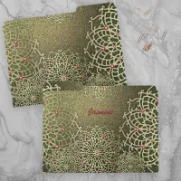 Oriental Luxury Faux Gold Jeweled Mandala  File Folder