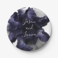 Dark Purple Minimalist Radiant Diaphanous  Modern  Paper Plates