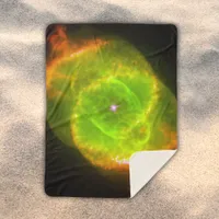 The Cat's Eye Nebula Green | Sherpa Blanket