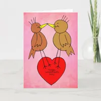 Valentine Birds Holiday Card