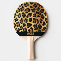 Leopard Pattern Ping Pong Paddle