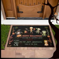 Happy Halloween Cute Monsters  Doormat