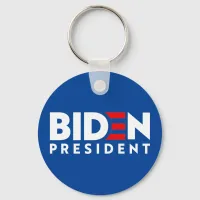 Biden for President White & Red Text Slogan, ZSSG Keychain