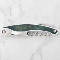 Moonlight Romance Wedding Groomsman Green ID881 Waiter's Corkscrew