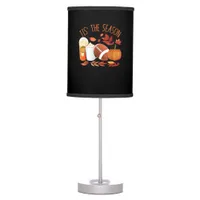 Tis The Season Football Pumpkin Thanksgiving Athle Table Lamp