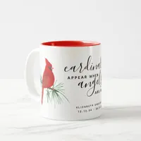 Cardinals Appear When Angels are Near Name  Two-Tone Coffee Mug