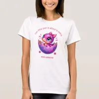 "Hatching Soon" Pink Dinosaur Mom-to-Be  T-Shirt