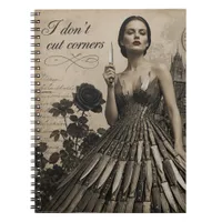 I Dont Cut Corners Surreal Collage Notebook