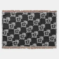 N Monogram Initial Throw Blanket