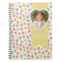 Girly Photo Custom Name Notebook