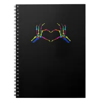 Cute Skeleton Sign Colorful Halloween Classic Notebook