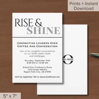 Rise and Shine Business Networking Event Invitation