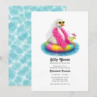 Silly Goose Getting Loose Pool Party Bachelorette Invitation