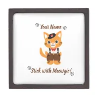 Adorable Cat Magnetic Wooden Gift Box