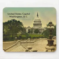 United States Capitol from Library Steps Date 1898 Mouse Pad