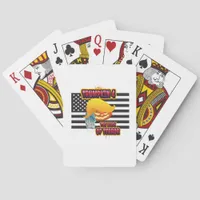 Halloween Funny Trumpkin Classic Poker Cards