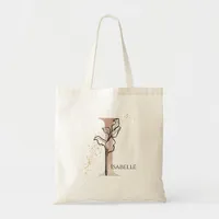 Monogram Initial Modern Letter I Boho Personalized Tote Bag