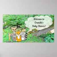 Forest Animal Themed Welcome Baby Shower Poster