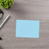 Sky blue white name post-it notes