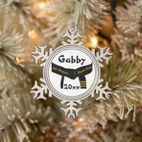 Martial Arts 4th Degree Black Belt Rank Snowflake Pewter Christmas Ornament